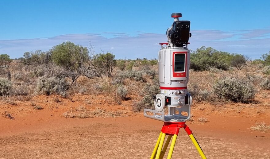 A terrestrial laser scanner (TLS) used by the Joint Remote Sensing Research Program to take readings at a remote site